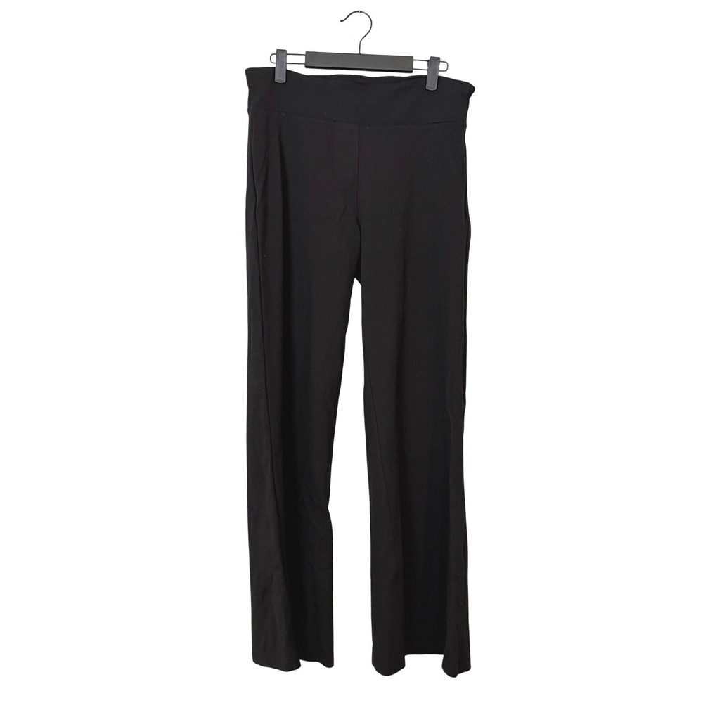 Betabrand Dress Pant Yoga Pants Black Straight Leg Pull On Trousers LARGE